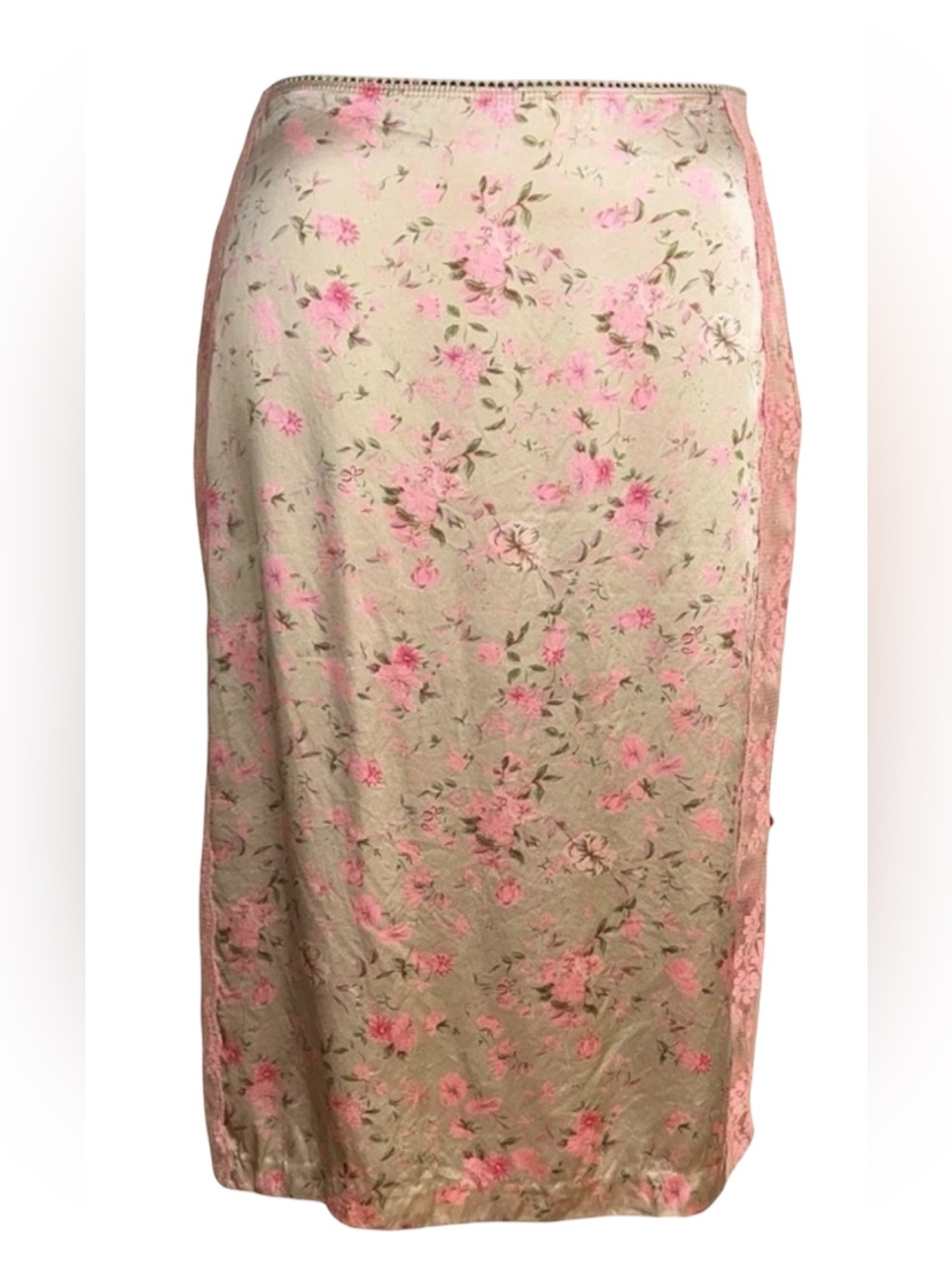 Y2K Vintage Betsey Johnson Ditsy Floral Slip Skirt with Bows 4